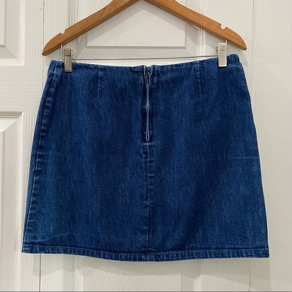 Vintage Old Navy Mini Jean Denim Skirt Y2K 2000s Hipster - Picture 5 of 9